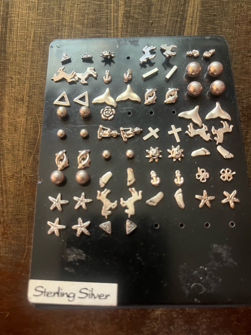 Sterling Silver Mixed Stud Earring Set - Silver